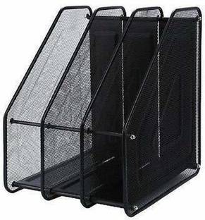 RAIYARAJ 3 Compartments Metal Mesh Magazine Document Holder File Rack