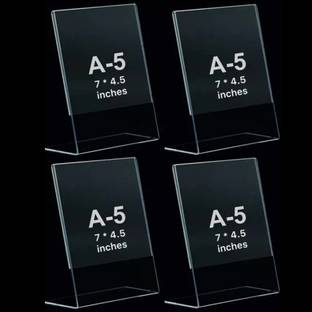 CPI 1 Compartments Acrylic 7x4.5 Inch A5 QR Bar Code Display Stand USE FOR Office Restaurant Table desk 4PC