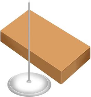 NISUN 1 Compartments Stainless Steel 1 Pack 180mm Long Stainless Steel Desk Straight Rod Paper memo Holder Bill Fork