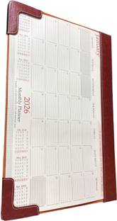 LUVYANSH 1 Compartments Wooden Deskpad 12month Schedule planner perfect planning Organiser for home/office 2025