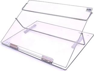 DeskDock 2 Compartments Polystyrene Adjustable Writing Desk (Small Size 15x12 Inches) Easy Reading Desk Portable Laptop Table Top Elevator