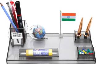 Frik 5 Compartments Acrylic Pen Stand