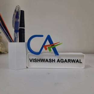 Surji 1 कम्पार्टमेंट प्लास्टिक CA नेम प्लेट