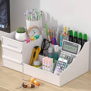 Mungat 7 Compartments Plastic Countertop Storage for Dressing Table & Stationery items
