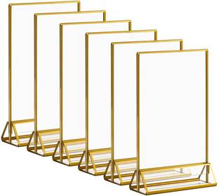 Climberty 6 Compartments Acrylic Restaurant Signs, Wedding Table and Photos