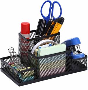 Kuvadiya Sales 4 Compartments METAL MESH DESK 4 COMP ORGANIZER