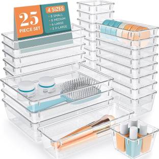 NIEBLA 25 Compartments Plastic Drawer organizers/ Dressing Table Organizer & Make up Organizers