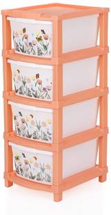 Pinkwhale 4 Compartments Plastic NEW 4XL BUTTERFLY PRINTED MODULAR DRAWER SYSTEM MULTI PURPOSE STORAGE BOX BASKET