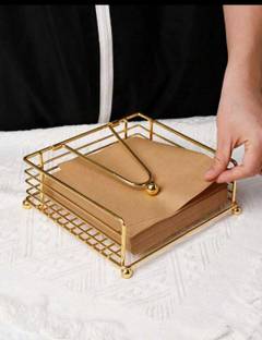 SRFHANDICRAFTS 1 Compartments Metal Tissue Paper Stand