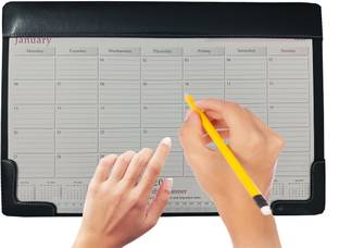 LUVYANSH 1 Compartments Wooden Deskpad 12month Schedule planner perfect planning Organiser for home/office 2025