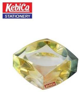 Kebica 1 Compartments Glass Rainbow Shining Gleaming Paper Weigh for Desk Organizer for Office PC-1