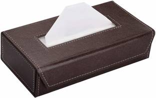 PreSolve 1 Compartments Faux Leather Tissue Box Holder