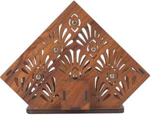 SS CRAFT 1 Compartments WOODEN TISSUE BOX STAND