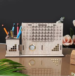 RiotLane 1 Compartments MDF WOOD pen stand