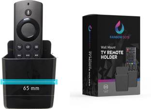Rainbow Dots 1 Compartments ABS Pack of 2 Wall Mount TV DTH Remote Holder Stand