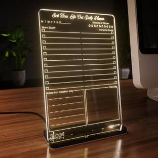 3 lines 1 Compartments Acrylic Everyday Planner To-Do List for Desk With Phone Stand
