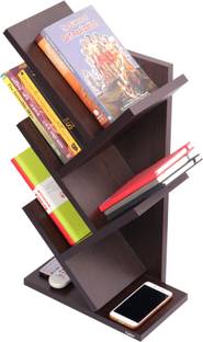 Captiver 6 कम्पार्टमेंट लकड़ी का बुक शेल्फ