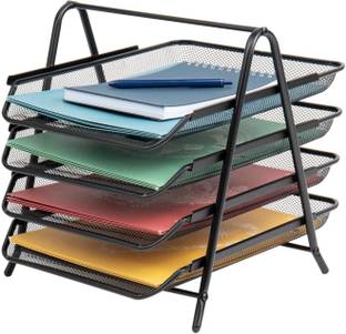 SKYBUCKET 4 Compartments Metal File Rack