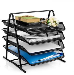 VeleSolv 4 Compartments Metal File Organizer
