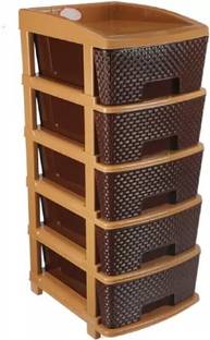 HUMBLE KART 5 Compartments Plastic Chest of Drawers