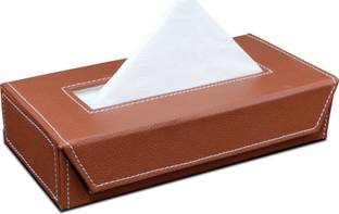 tinytoyz 1 Compartments Tissue Box Holder with 100 Pulls Cotton Rags Tissue for Car Home & Kitchen Tissue Paper Holder