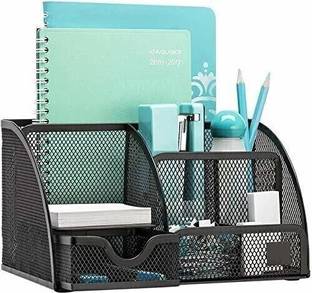 Utsav store 7 Compartments Goodwill Tech Metal Mesh desk organizer