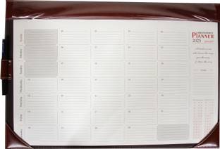 Sukeshcraft 1 Compartments Mdf , Pu Desktop Planner Calendar Jan. 2024 to Dec. 2024 (15.3 x 22.2 Inch)