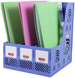 4tens Plastic File Rack Paper Magazine Holder/Desk Book Sorter/Storage Document Tray Organizer
