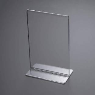 CPI 1 Compartments Acrylic Display Stand Double-Sided T Shape Table Menu Stand A6, Transparent (Set of 1)