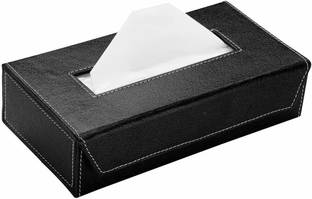 PreSolve 1 Compartments Faux Leather Tissue Box Holder