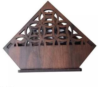 SAMWAX 1 Compartments Wooden Tissue Holder