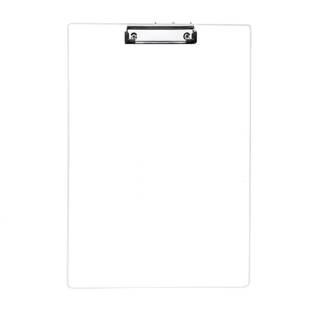Shicrylic 1 Compartments Transparent Clip Board Exam Pad for School Unbreakable Writing Pad For Student Transparent Exam Board Transparent Cardboard for Student Big Size (24x36 Cms)