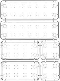 AK10ZONE 6 Compartments Plastic Floor Mount