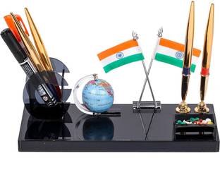 GREATDIO 2 Compartments Cast Acrylic Pen stand