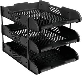 XYJIQS 3 Compartments plastic dest file rack