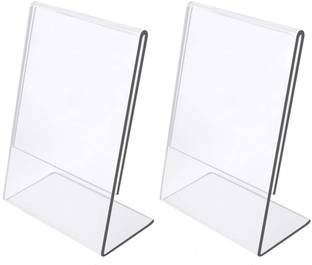 Parikshit Sublimation 1 Compartments 2pc QR Code scanner display stand sign paper holder for table shop A6 Size 6'x4' Paper holder