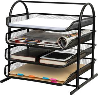 Novelty Store 4 Compartments Metal File Organizer