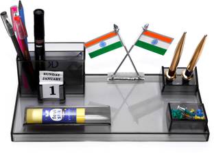 Frik 4 Compartments Acrylic Pen Stand