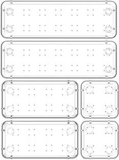 ON GATE 6 Compartments Plastic Desk Drawer Organizers