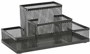 GAURINANDAN 4 Compartments steel Pen Holder