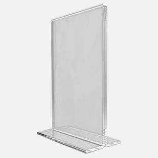 smyalifox 1 Compartments Acrylic A4 Size Frame Display Stand Acrylic T Shape Manu Display Stand