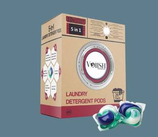 VOIISH Dissolvable Magic Laundry Pods Tough Stain Remover for Top/Front Load Lily Detergent Pod