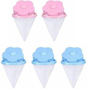 Upkaranwale Washing Machine Floating Lint Mesh Bag Net Hair Filter Remover (Multi, 5 Pcs) None Detergent Pod