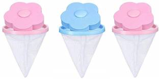 Upkaranwale Washing Machine Floating Lint Mesh Bag Net Hair Filter Remover (Multi, 3 Pcs) None Detergent Pod
