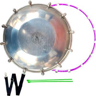 Mayur Musical Tasha Drum/Dhol 12 Inch Nasik Dhol with Complete Set - Perfect for Celebrations Nut & Bolts Dholak