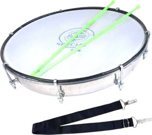 Mayur Musical Tasha Drum/Dhol with Tasha Sticks and Belt 12 Inch Premium Quality Percussion Nut & Bolts Dholak