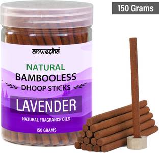 Anwesha Lavender Premium Bamboo less Dhoop Sticks Jar Scented Incense Sticks 150 Grams Lavender Dhoop