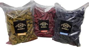 aviraj Incense Cones Dhoop For Pooja Multi Fragrance 300gm Each With Stand Sandal, Rose, Lavender Dhoop