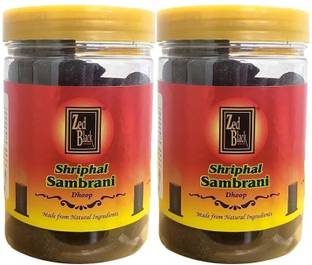 Zed Black Shriphal Sambrani Dhoop Sticks, Made with Natural Ingredients 125g Per Pack Unscented Dhoop