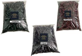 aviraj Jasmine Loban Pineapple Multi Incense Cones Combo Dhoop 300gm Each With Stand Jasmine, Fruit, NA Dhoop
